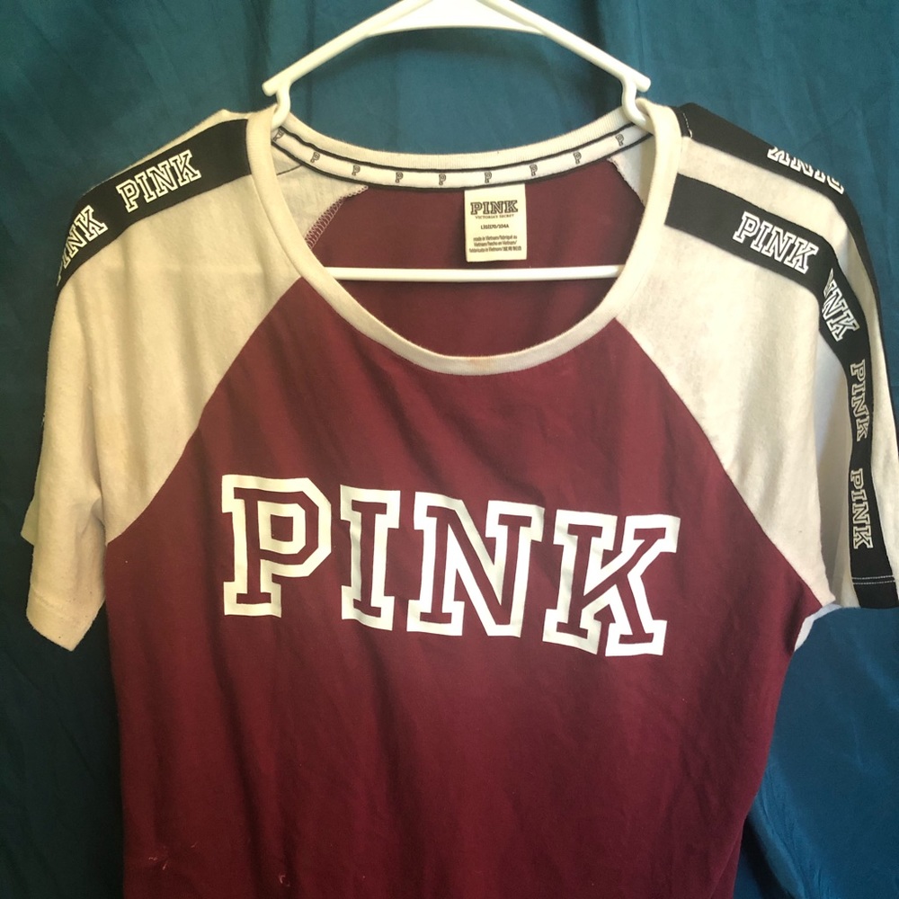 Victoria Secret Pink Burgundy Shirt♥️